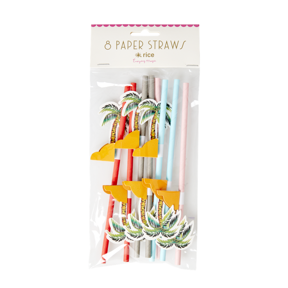 Palm Tree Paper Straws By Rice DK